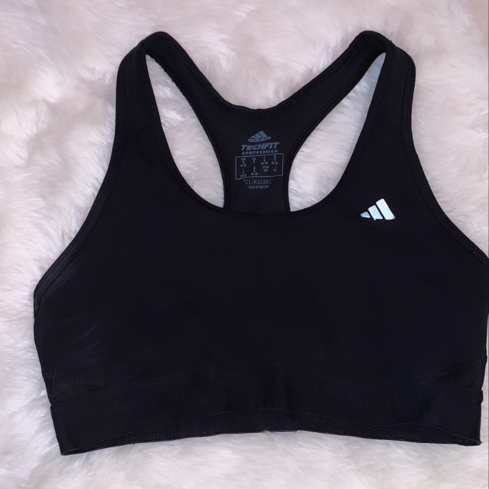 Adidas black sports bra